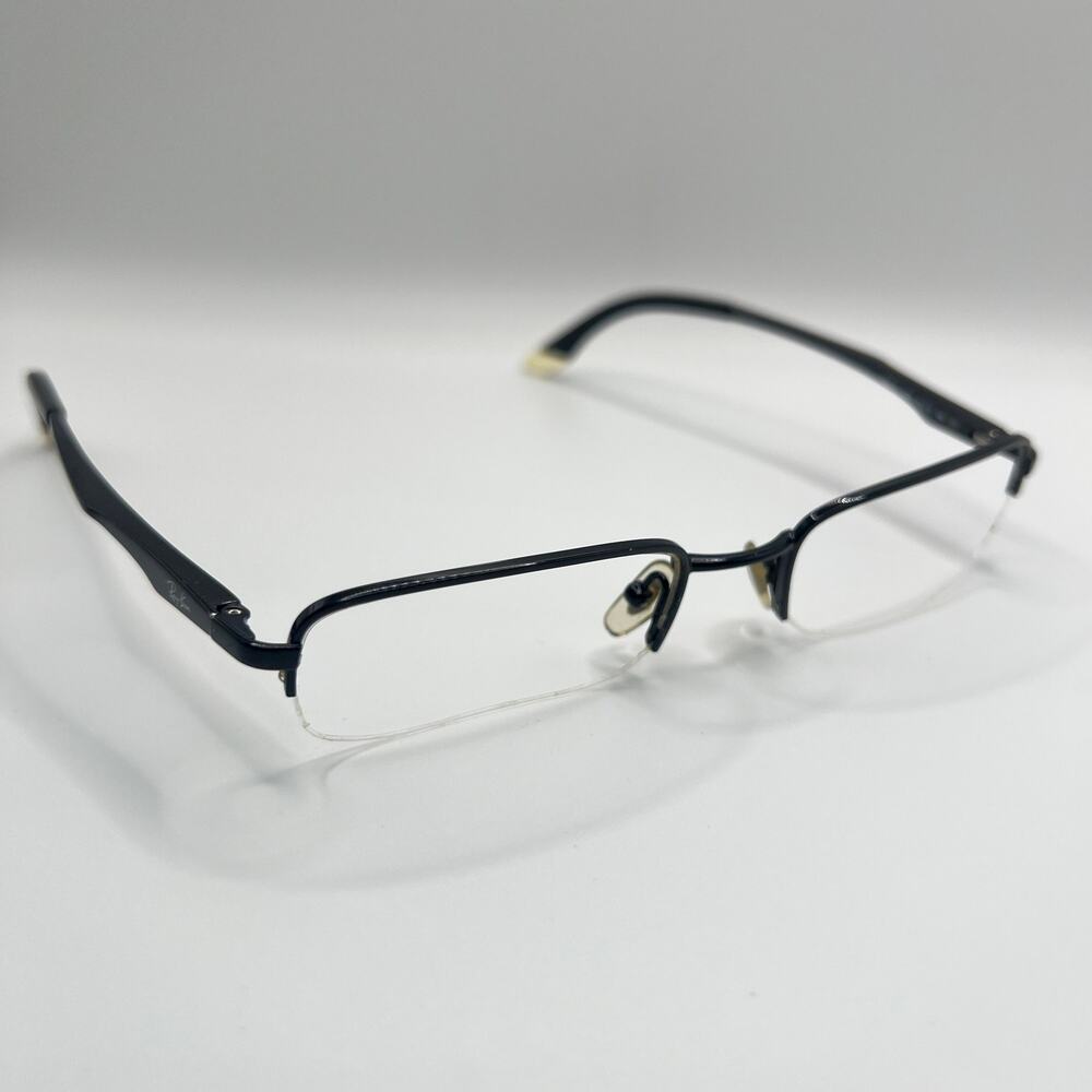 Ray-Ban RB6133 2509 Eyeglasses Half Rim Black FRAMES ONLY 51-19-140